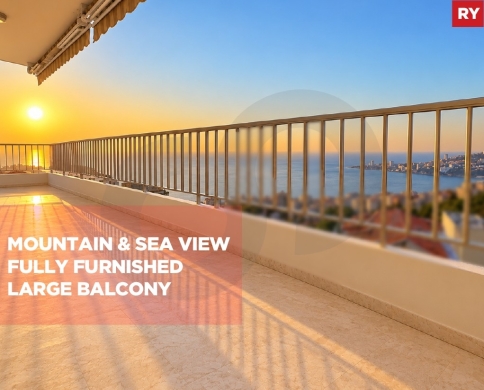 Fully furnished apartment/Mountain and Sea View/SAHEL ALMA-KESEROUAN/ساحل علما/REF#RY142103