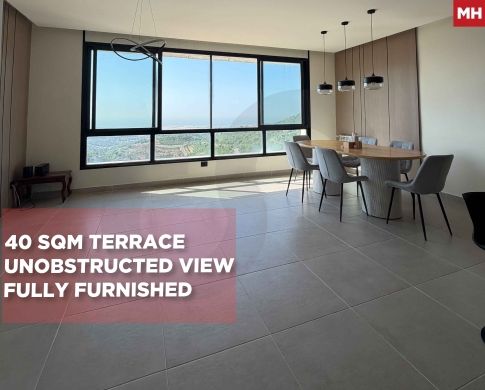 FULLY FURNISHED DUPLEX/POOL & GYM/TERRACE & OPEN VIEW/JAMHOUR,BAABDA/الجمهور/REF#MH142177 !