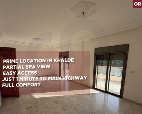 Exceptional Living/Partial Sea Views/Spacious /premium building/Khalde ,ALEY/خلدة/REF#OR142164
