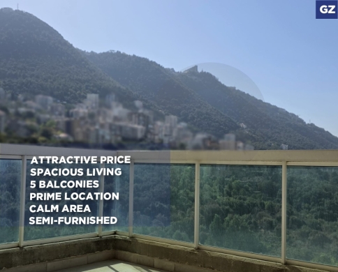 250 SQM semi-furnished apartment For Rent/Well-maintained/Full mountain view/SAHEL ALMA-KESEROUAN/ساحل علما/REF#GZ142219