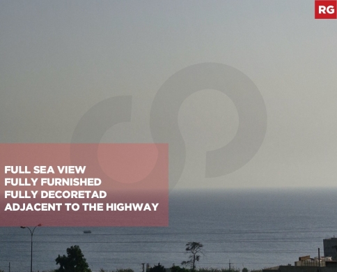Spacious 220 sqm apartment For Sale/Fully furnished/Sea view/AAMCHIT-JBEIL/عمشيت/REF#RG142215