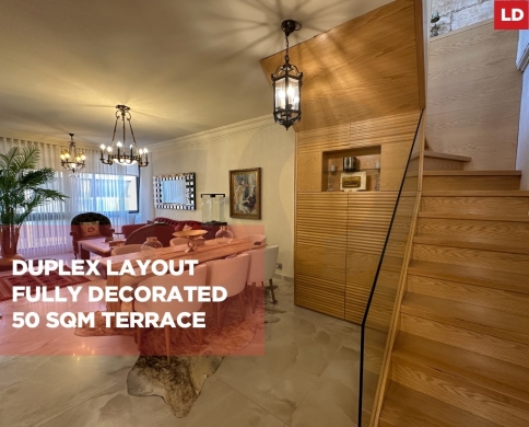 160 SQM High-End Duplex for Sale/Spacious/Fully Decorated/BETCHAY-BAABDA/بطشاي/REF#LD142200