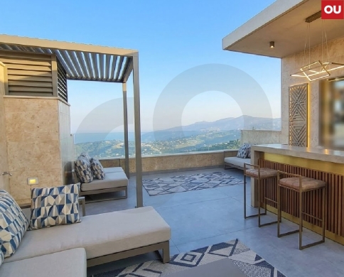 Luxurious duplex for sale/Quiet area/ Panoramic view/CORNET CHAHWAN-METN/قرنة شهوان/REF#OU142257