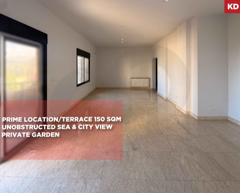 OPEN CITY & SEA VIEW/BRAND-NEW GARDEN APARTMENT/PRIME LOCATION/BEIT AL CHAAR,METN/بيت الشعار/REF#KD142268 !