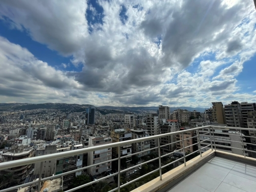 Duplex Apartment with 180° Sea & Mountain View For Rent in Achrafieh, Saydeh — 6