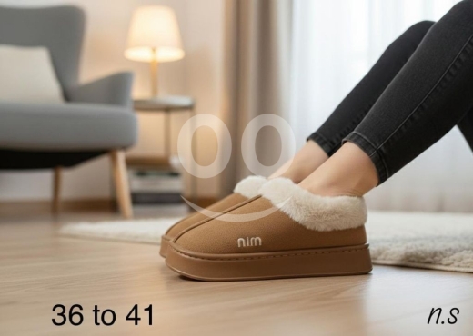 حذاء نسائي شتوي مبطن بالفرو | Women's Fur-Lined Winter Slides - Unmatched Comfort & Warmth — 4