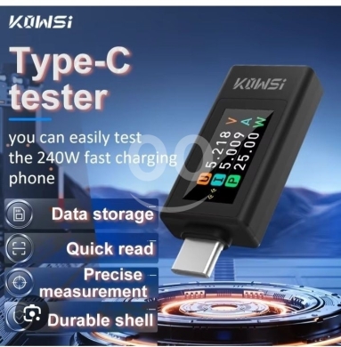Other Mobile Phones & Accessories in Verdun - جهاز فحص وقياس شحن USB-C بشاشة ملونة | Color Display USB-C Power Meter Tester