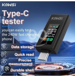 جهاز فحص وقياس شحن USB-C بشاشة ملونة | Color Display USB-C Power Meter Tester