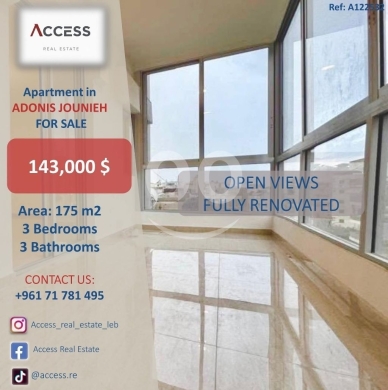 Apartments for sale in Adonis - Elegant Open-View Apartment for Sale - Adonis JOUNIEH