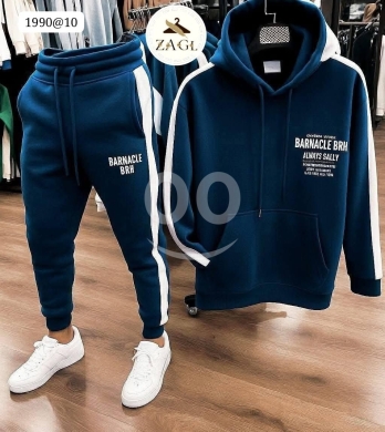 طقم رياضي رجالي شتوي مبطن بالفرو - عصري وأنيق | Men's Winter Tracksuit - Stylish & Cozy — 2