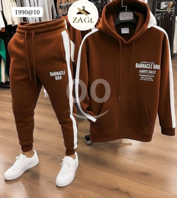 طقم رياضي رجالي شتوي مبطن بالفرو - عصري وأنيق | Men's Winter Tracksuit - Stylish & Cozy — 4