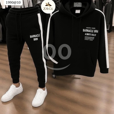طقم رياضي رجالي شتوي مبطن بالفرو - عصري وأنيق | Men's Winter Tracksuit - Stylish & Cozy — 3