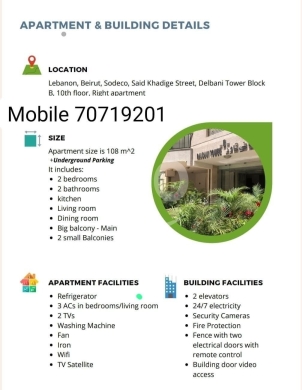 Apartments for rent in Ras El Nabaa - rent house in sodeco