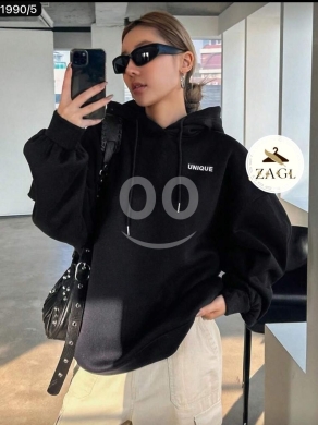 هودي نسائي أسود سميك ومريح للشتاء | Women's Thick and Comfortable Black Winter Hoodie — 6