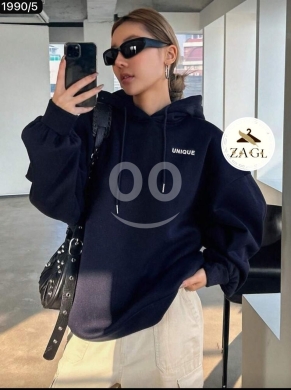 هودي نسائي أسود سميك ومريح للشتاء | Women's Thick and Comfortable Black Winter Hoodie — 3