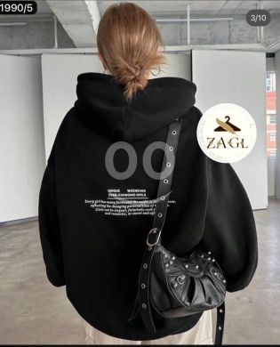 الملابس، الأحذية والزينة في أبو سمرا - هودي نسائي أسود سميك ومريح للشتاء | Women&#039;s Thick and Comfortable Black Winter Hoodie