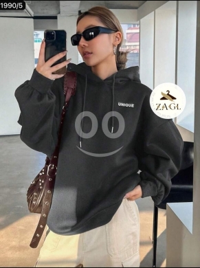 هودي نسائي أسود سميك ومريح للشتاء | Women's Thick and Comfortable Black Winter Hoodie — 4