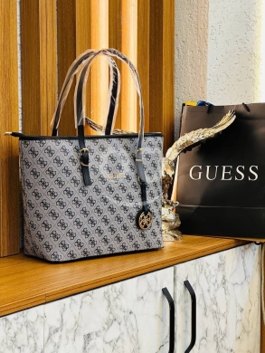 حقيبة يد نسائية قيس سوداء فاخرة هاي كواليتي | Luxury High-Quality Guess Women's Black Tot… — 4