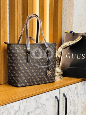 حقيبة يد نسائية قيس سوداء فاخرة هاي كواليتي | Luxury High-Quality Guess Women's Black Tot… — 5