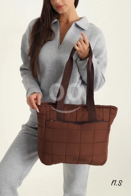 حقيبة كتف نسائية مبطنة عصرية - تشكيلة جديدة | Trendy Quilted Women's Tote Bag - New Colle… — 3