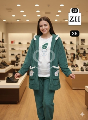 بيجاما نسائية شتوية من الفرو الناعم | Soft Women's Winter Fleece Pajama Set — 4