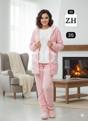 بيجاما نسائية شتوية من الفرو الناعم | Soft Women's Winter Fleece Pajama Set — 6