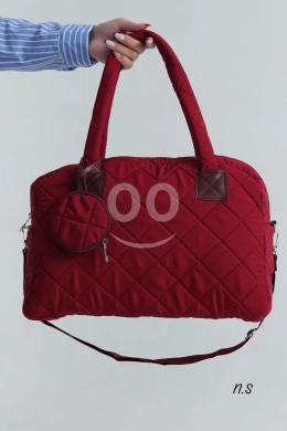 حقيبة يد نسائية مبطنة | Women's High Quality Quilted Fashion Handbag with Round Coin Purse — 7