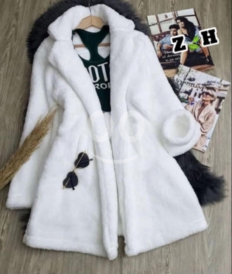 جاكيت فرو نسائي شتوي فاخر بتصميم عصري وأنيق | Women's Luxury Winter Faux Fur Jacket Styli… — 2