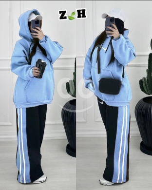 طقم بيجاما نسائي شتوي فليس مصوف بتصميم سبور عصري | Women's Fleece Winter Sporty Tracksuit… — 5
