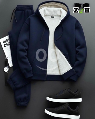 بيجاما رجالي قطن ثقيل مبطنة فرو دافئ | Men's Heavy Cotton Fleece-Lined Warm Winter Tracks… — 4