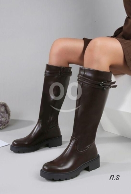 حذاء بوت نسائي طويل جلد راقي مريح وأنيق | Elegant & Comfortable High Leather Women's Long… — 2