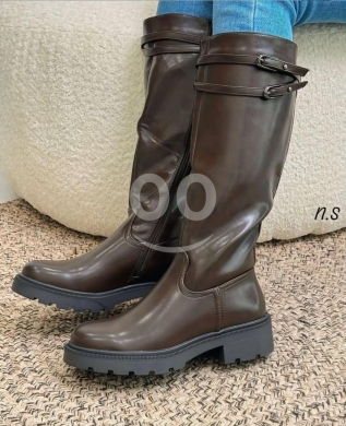 حذاء بوت نسائي طويل جلد راقي مريح وأنيق | Elegant & Comfortable High Leather Women's Long… — 3