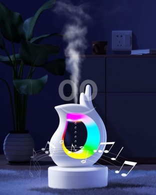 السلع الأخرى في اشرفيه - مرطب هواء مضاد للجاذبية مع إضاءة RGB وسبيكر لاسلكي | Anti-Gravity Humidifier RGB Wireless Speaker