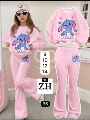 بيجاما بناتي "ستيتش" ناعمة وكيوت | Super Soft and Cute Girls' Stitch Pajama Set — 4