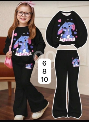 بيجاما بناتي "ستيتش" ناعمة وكيوت | Super Soft and Cute Girls' Stitch Pajama Set — 3