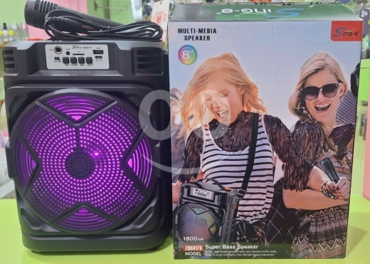 Other home appliances in Tabbaneh - سماعة بلوتوث Sing-e ZQS8178 مع ميكروفون وإضاءة | Sing-e ZQS8178 Bluetooth Speaker with Mic