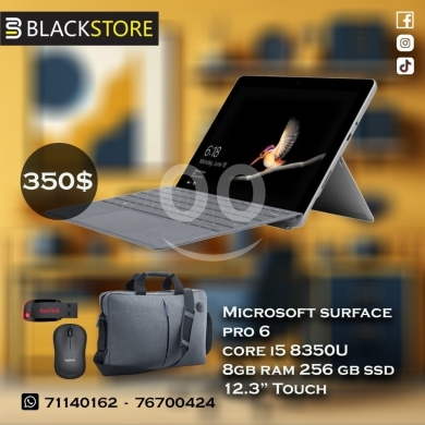 Computers Parts & Software Accessories in Tripoli - Microsoft Surface Pro 6 (Commercial) - Core i5, 8GB RAM, 256GB SSD
