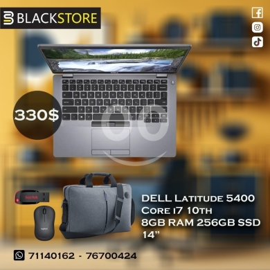 قطع غيار الكمبيوتر وملحقات البرامج في طرابلس - Dell Latitude 5400 - Core i7 10th Gen, 8GB RAM, 256GB SSD