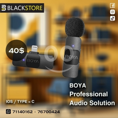 Other Mobile Phones & Accessories في طرابلس - BOYA Professional Wireless Lavalier Microphone - iOS & USB-C Audio Solution