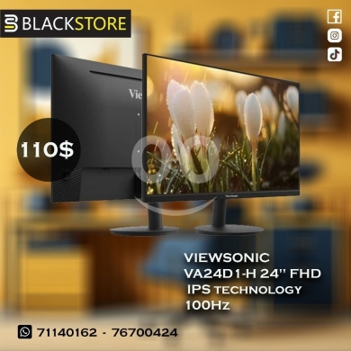 Computers Parts & Software Accessories in Tripoli - ViewSonic VA24D1-H 24" FHD Monitor - IPS Technology, 100Hz Refresh Rate