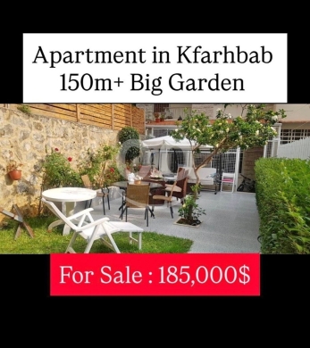Apartments for sale in Ghazir - Apartement in Kfarhbab ghazir + big terrace garden