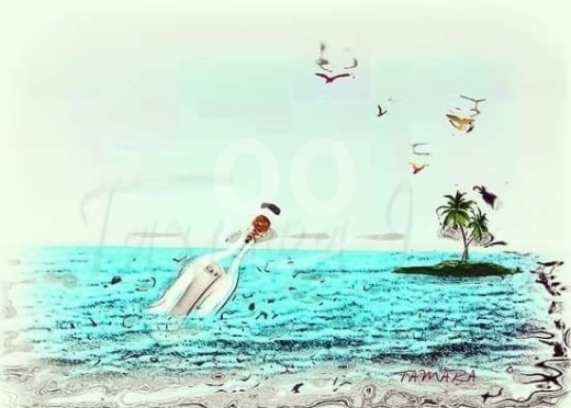 Home & Garden in Beirut City - digital painting for sale