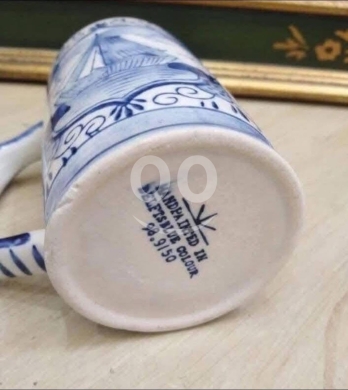 ماغ بورسلان هولندي أنتيك ديلفت بلو أصلي | Antique Dutch Delft Blue Porcelain Mug Hand Pai… — 3