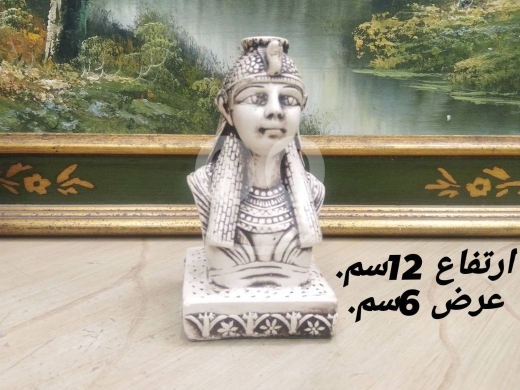 طقم تماثيل فرعونية حجري أنتيك (باستيت وملكة فرعونية) | Pair of Antique Hand-Carved Egypti… — 3