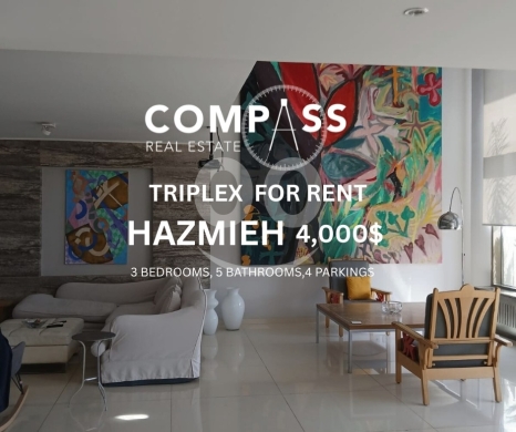شقق للإيجار في الحازميه - Triplex Apartment for Rent New Mar Takla, Hazmieh