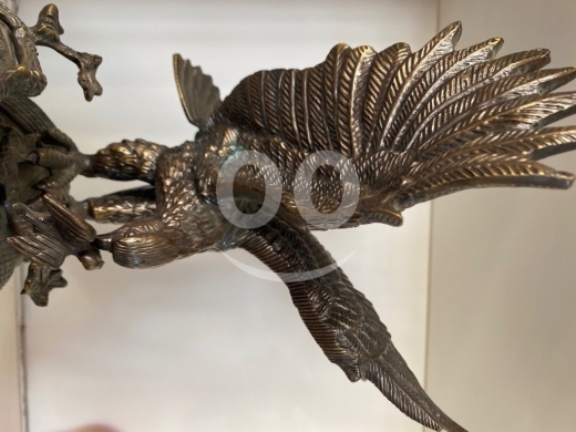 ساعة مكتب دييل إيليت ألمانية أنتيك بتصميم العقاب والثعبان | Antique German Diehl Elite Ea… — 5