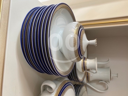 طقم عشاء بافاريا فوهينستراوس ملكي مذهب 42 قطعة | Royal Bavaria Vohenstrauss Porcelain Din… — 8