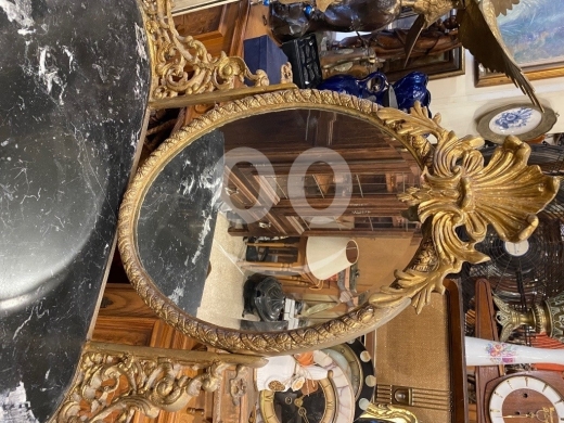 طاولة كونسول لويس فرنسية أنتيك برونز مع رخام أسود | Antique French Louis Console Table Br… — 2