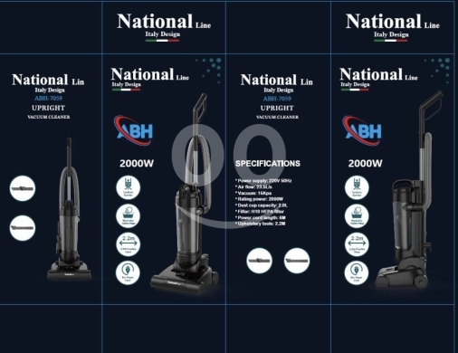 Other home appliances in Barbir - مكنسة National Line الكهربائية العمودية بقوة 2000 واط | National Line Upright Vacuum Cleaner 2000W