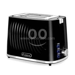 Lexical 900W 2-Slice Toaster — 7 Browning Levels and Removable Crumb Tray